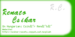 renato csikar business card